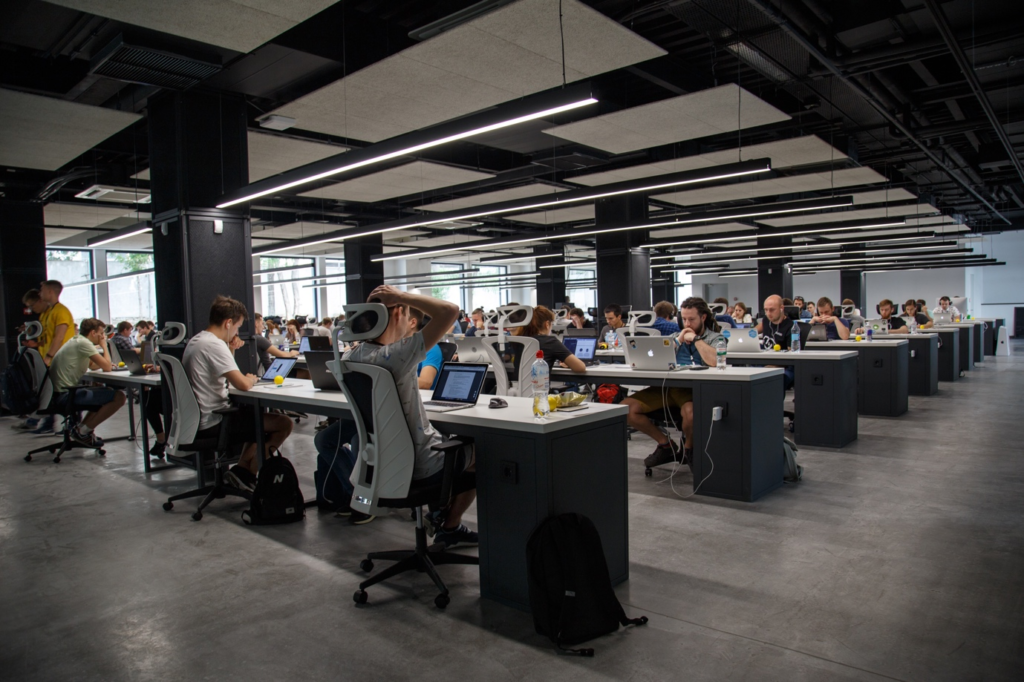 Employees working in an office