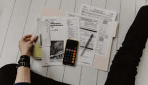 a person filing their taxes